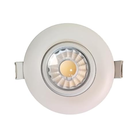 Goodlite G-19845 2.75 Inch LED Round Luminaire 8w 650 Lumens (75W Eqv) with Junction Box, 40° 360° Rotatable Eyeball and 30° Tilt, Warm White Cover
