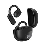 Open Ear Headphones (Black) Wireless Bluetooth 5.3 Earbuds, 40H Playtime with Digital Display, HiFi Stereo, ENC Clear Calls, Lightweight & IPX5 Waterproof Sports Earphones for Running & Workouts