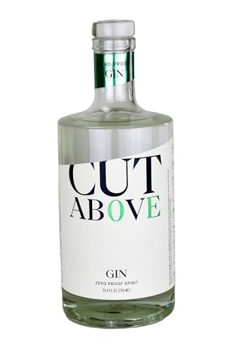 Cut Above Gin – Award-Winning Non-Alcoholic Gin Alternative for Gin & Tonics and Cocktails, Zero Proof Spirit, 750mL