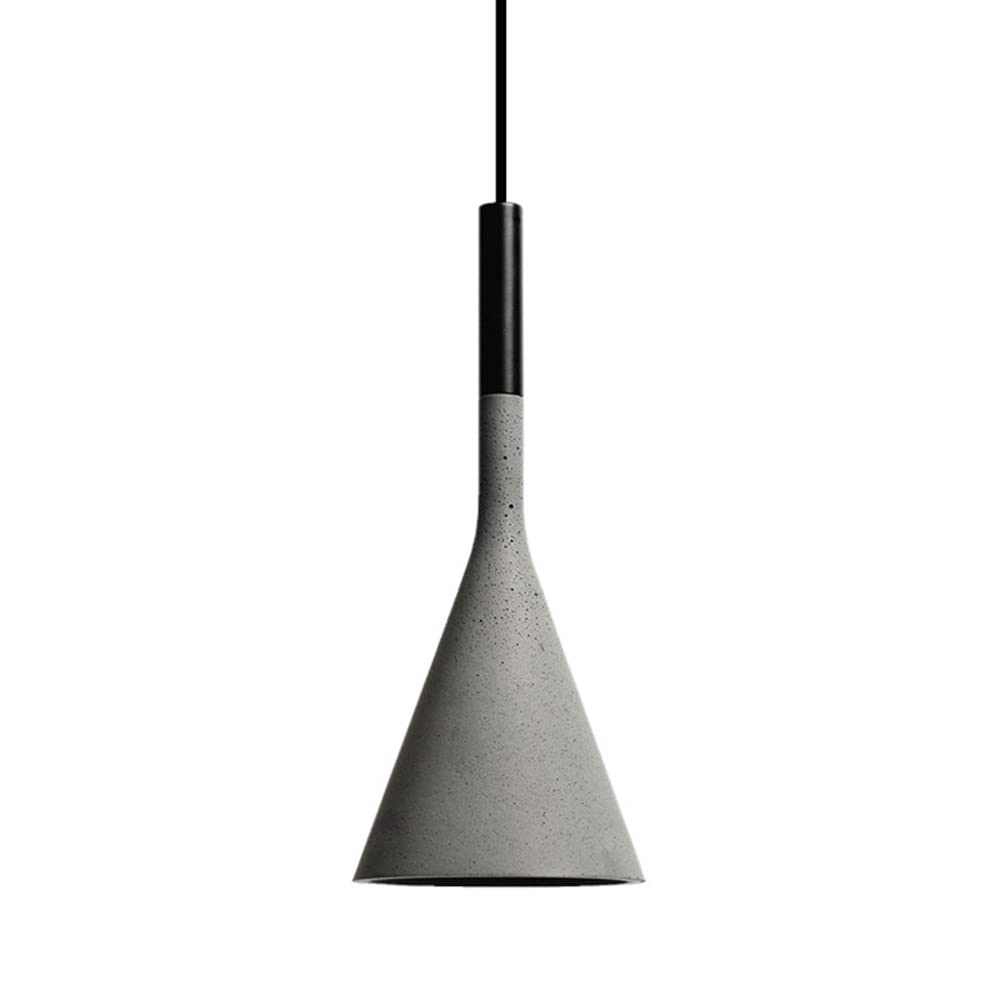 Suspension E27 gris ciment luminaire moderne nordique