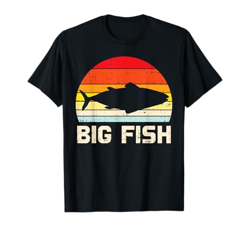 Fish Big Retro Bass Fishing Family Matching Dad Son Men Gift T-Shirt