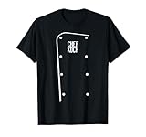 Chef Koch Kochkunst Sternekoch Gastronomie Design T-Shirt - Schwarz, Klein, Kurzarm, Klassische Passform, Herren-Erwachsene