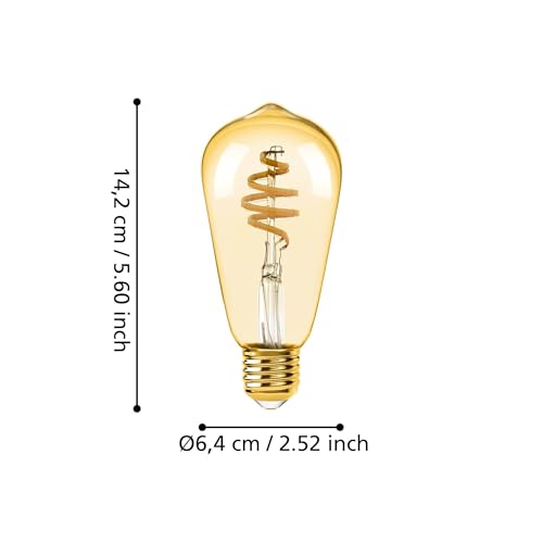 Eglo Connect.z Smart Home E27 LED Filament Light Bulb, ST64, ZigBee, app and Voice Control, dimmable - Image 2