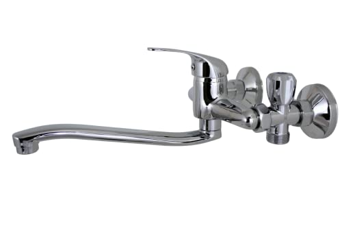 Wandarmatur mit Geräteanschluss Waschmaschiene Anschluss Armatur mit Ventil 3/4'
