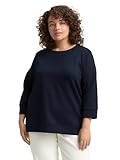 TOM TAILOR Damen 1050734 Plus Size-Boxy Fit Sweatshirt, 10668-Sky Captain Blue, 48