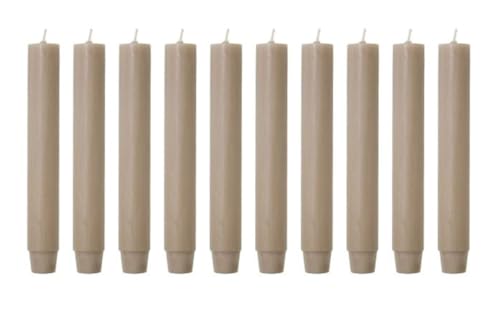 Bougies de table sans couler 11h combustion lin pour chandelier