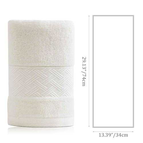 Serviette de bain absorption rapide essuie-mains coton doux lot de 4
