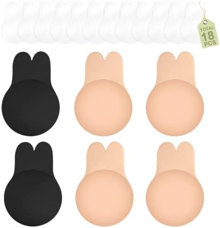 BFONS 3 Pairs Sticky Bra Strapless Backless Bras for Women Stick On Bra Invisible Bra Adhesive Bras for Big Busted Women