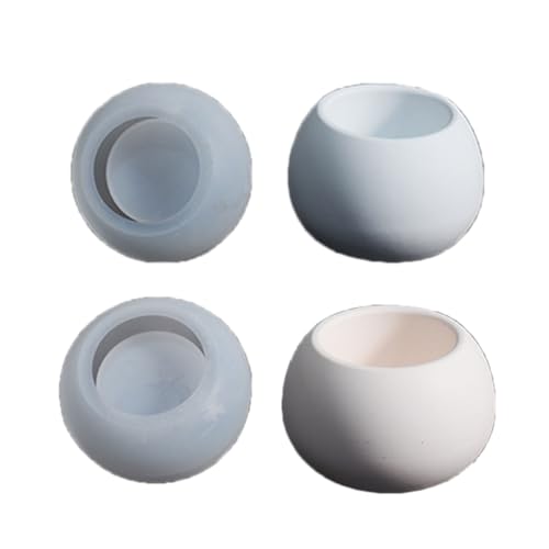 Prácticas macetas de silicona resistente, molde de cemento, yeso, suministros para manualidades de jardín y decoración de interiores, manualidades de jardín