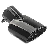 【Fitment】 Hinterer Rundschleuder-Auspuff-Tailpipe Geeignet für die meisten Autos mit sanft gekrümmtem Abgasrohr von Durchmesser zwischen 38 mm-53 mm.