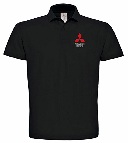 Natshop2000 Mitsubishi Motors Fun Coche Polo Bordado 100% algodón Polo de Golf para Hombre - 095 (L)