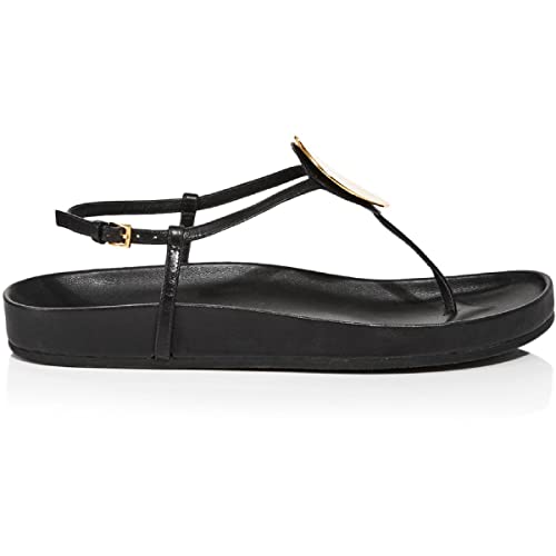 Tory Burch Womens Patos Leather Slingback Footbed Sandals2