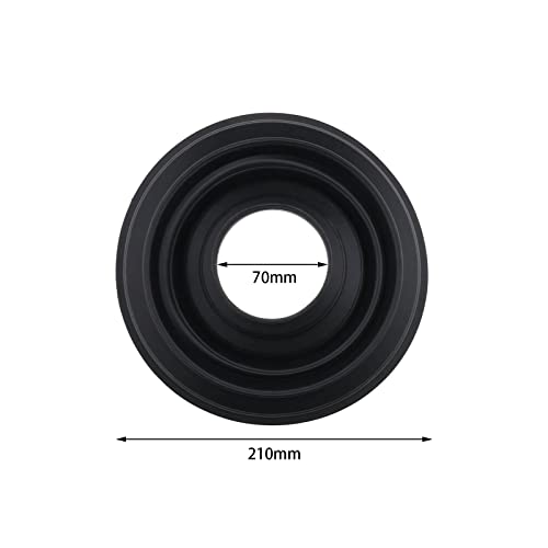EMSea Silicone Lens Cover Compatible with Outer Diameter 70mm-90mm Lens Foldable Lens Protector Anti-Reflection Lens Hood Protector Black - Image 4