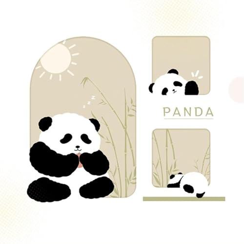 Caneca de basura redonda sin tapa con diseño panda, 3.1 galones miniatura 3