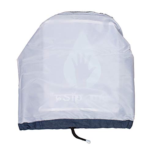 Image of Swayam 20 Litre Bottle Cover for Home & Office | Bottle Protector | Lace Closure at Bottom | Machine Washable | Environment Friendly | Digitally Printed | 44cm x 42cm x 32cm - Navy