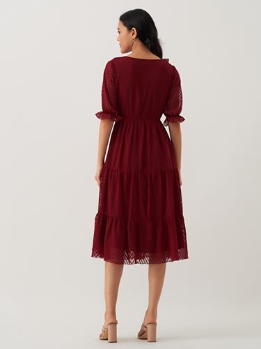 Image of AASK Dress for Women One Piece Kurta Set Tops Knee-Length Fit And Flare Dresses