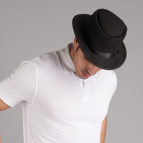 The Tie Hub Fedora Hat for Men & Women|Wide Brim Felt, Sun hat, Beach Hat, Summer Hat, Party hat, Stylish hat