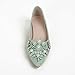 Women's Rhinestone Fashion Pointed Toe Pearl Diamond Low Heel Dress Wedding Work Business Dance Pumps 2Green Size 8.5