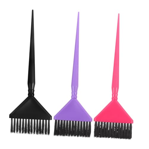 LIFKOME 3 pièces Lot de Pinceaux de Coloration Cheveux Professionnel Applicateur Flexible et Ergonomique pour Teinture et Mèches Salon et Usage Maison Couleur Aléatoire Couleur Aléatoire