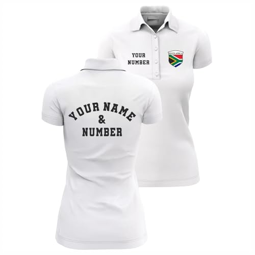 Camiseta de Sudáfrica para mujer personalizada con nombre para el Mundial 2026