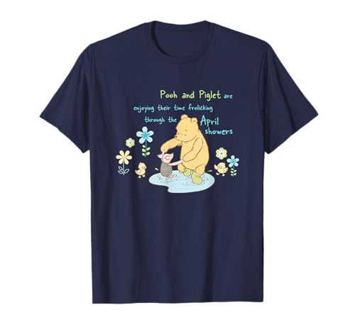 Disney Winnie the Pooh Piglet Enjoying The April Showers T-Shirt