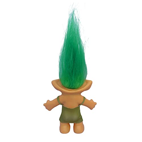 Good Luck Troll Doll 7"(Include Hairs) Tall Toy Action Figure Troll For School Project、Arts Crafts、Party Favors (12-Green) #TOP1