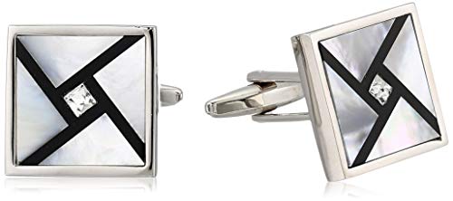 Stacy Adams Men's Cuff Link, Silver, No Size