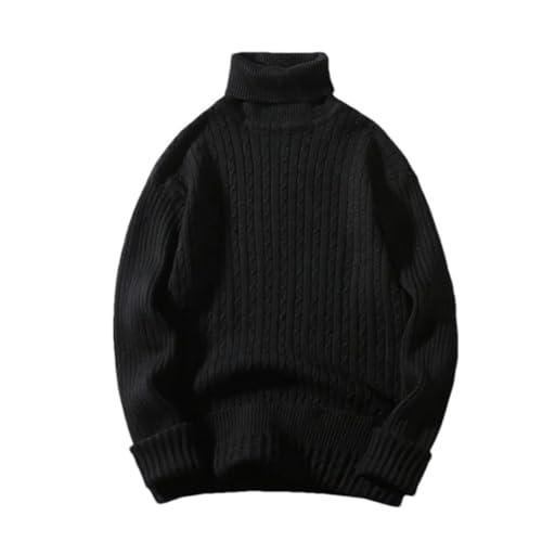 Men's Slim Fit Long Sleeve Turtleneck Knit Sweater Casual Pullover Autumn Winter Streetwear
