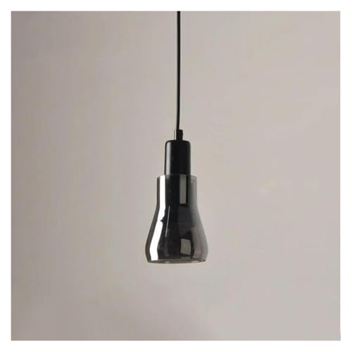 Lampe à Suspension LED en Verre Gris fumé Nordique Style D Lustre Luminaire