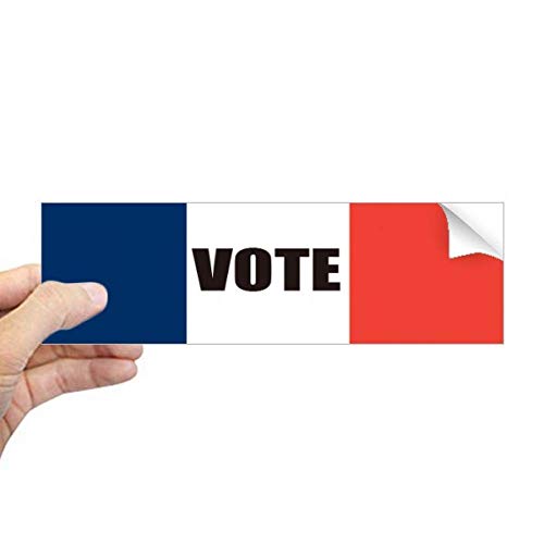 Pegatina de bandera de Francia rectangular para elecciones generales y eventos 1