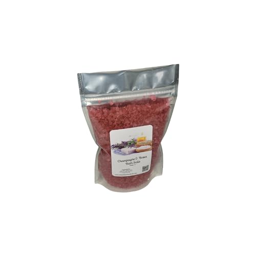 Bath Salts | 1lb Bag (16oz.) | Choose Your Scent | Epsom Salt | Sea Salt| Bathing | Body Care | Beauty | Relaxation | Spa | Pedicure | Manicure | Soak (Champagne & Roses)