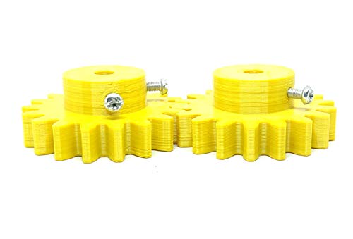 Image of INVENTO 4pcs 3D Printed Plastic Spur Gear 18 Teeth, 50mm dia, 10mm Width, 6mm hole for DIY Projects