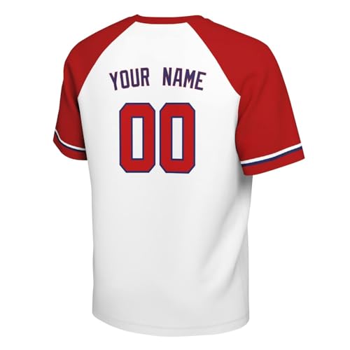 Image of ANTKING T-Shirt Custom Name Number Crewneck Short Sleeve for Men Youth Gifts