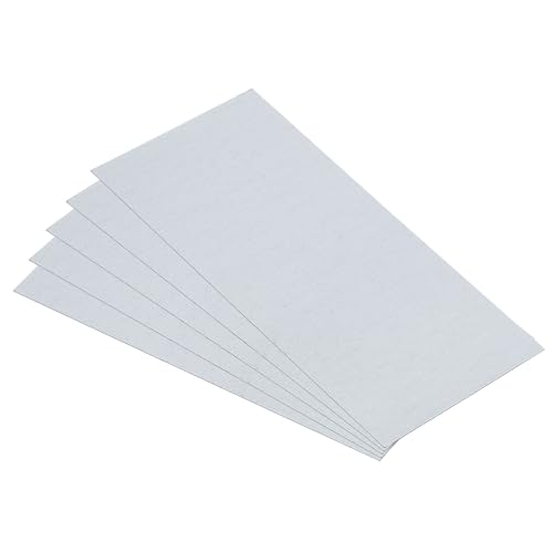 PATIKIL 5 Láminas de Acero Galvanizado, Placa de Acero Galvanizado de 10x5 cm, Lámina de Metal de 0.5 mm de Espesor para Reparación de Revestimientos de Techos