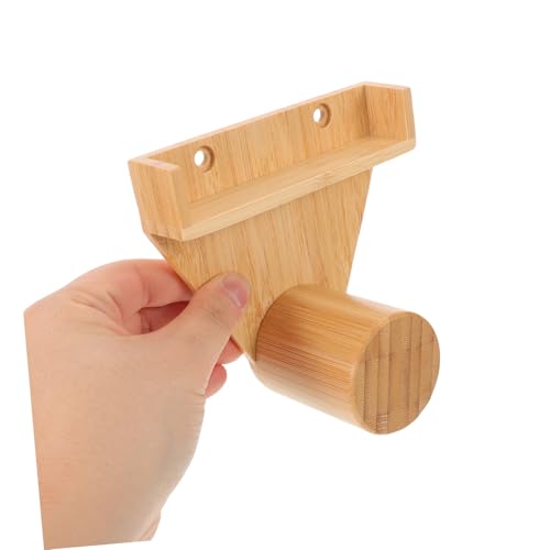 Support pour accessoires de queue de billard mural triangulaire compact en bois de bambou - 4