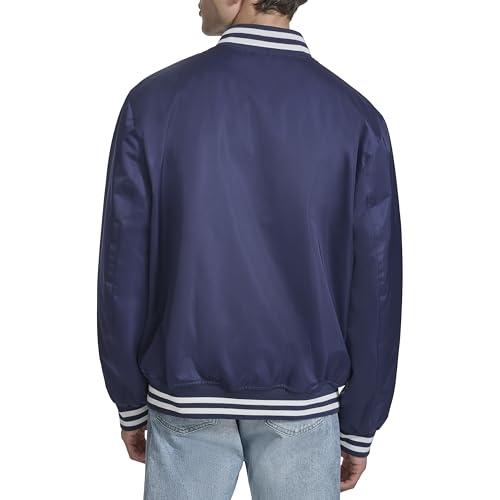 Image of Champion Men's Logo Striped-trim Varsity Jacket