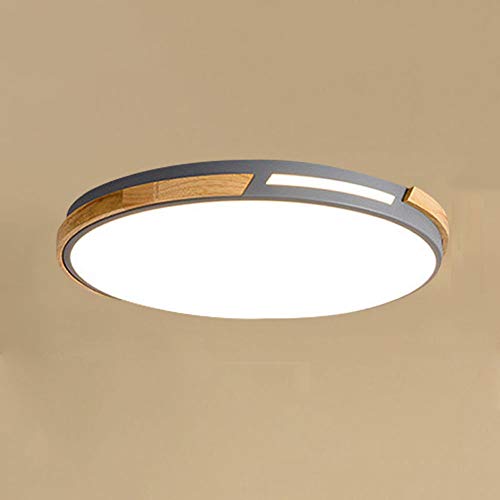 Plafonnier LED nordique en bois pour éclairage de salon et chambre