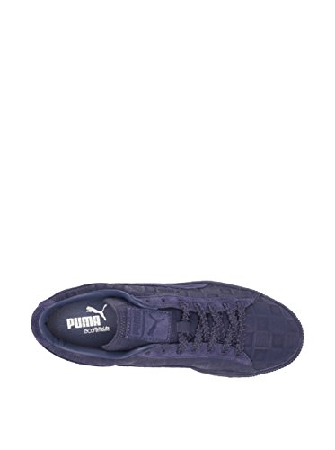 PUMA Women's Suede Classic Squares Sneaker, Crown Blue/PUMA Silver, 7 B US