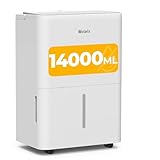 Woleix 14000ML Luftentfeuchter elektrisch, Raumentfeuchter elektrisch, Luftentfeuchter schlafzimmer, Dehumidifiers for Home 35dB für 122m³/25m², mit Filter und Ablaufschlauch, 4 Modi, 10 J. Gar.