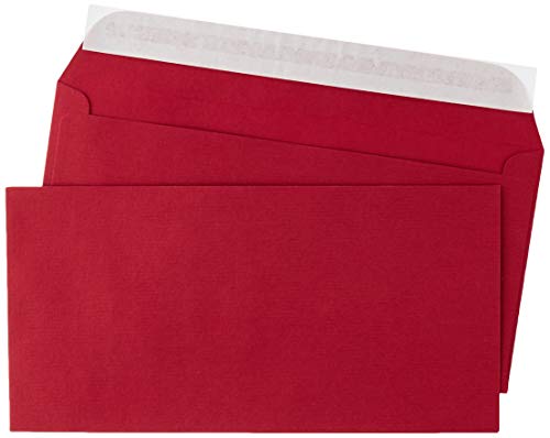 50 Briefumschläge DIN lang, 114 X 229MM selbstklebend, bordeaux Cover