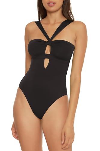 Becca Colette Rosette Plunge One-Piece Swimsuit