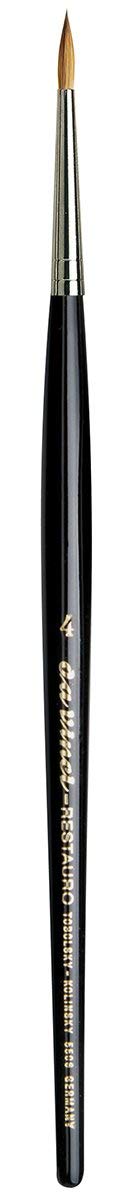 da Vinci Watercolor Series 5506 Maestro Paint Brush, Round Retouching Kolinsky Red Sable, Size 4 (5506-4)
