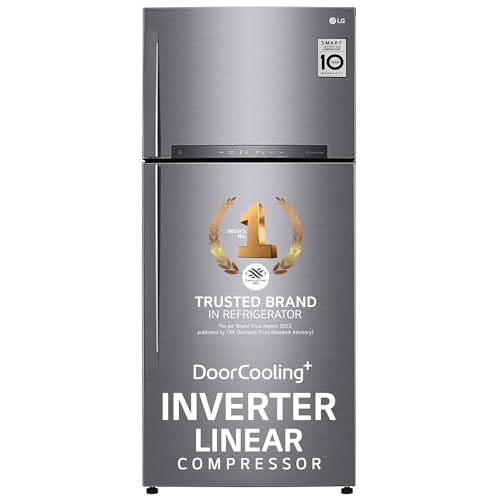 Image of LG 547 L 3 Star Frost-Free Inverter Wi-Fi Hygiene Fresh+ Double Door Refrigerator (GN-H702HLHQ, Platinum Silver lll, Door Cooling+)