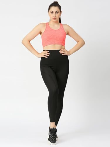 Image of Lovable Women Girls Solid Polyester Spandex Sports Tights in Black Color- Aero Sprinter XC-BK