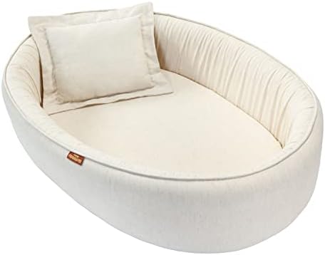 Batistela Baby Ninho redutor de berço linho c/travesseiro bege, T...