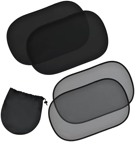EcoNour Car Window Shades for Baby | Protects Baby from Sun & Heat (4 Pack)