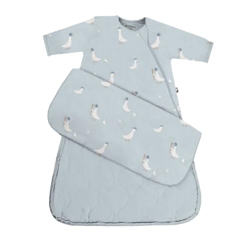 Image of GUNAMUNA Long-Sleeve Sleep Sack for Babies, Wearable Sleep Bags, Soft Rayon, 1.0 TOG, Essentials for Newborns