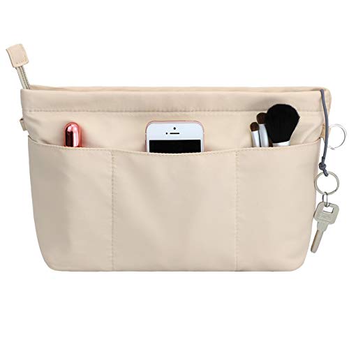 Preisvergleich Produktbild SHINGONE Handtaschen Organizer mit Schlüsselbund Taschenorganizer Wasserdicht, Innentaschen Fuer Handtaschen Organizer, Kosmetik Organizer Taschenorganizer Gelb -XS