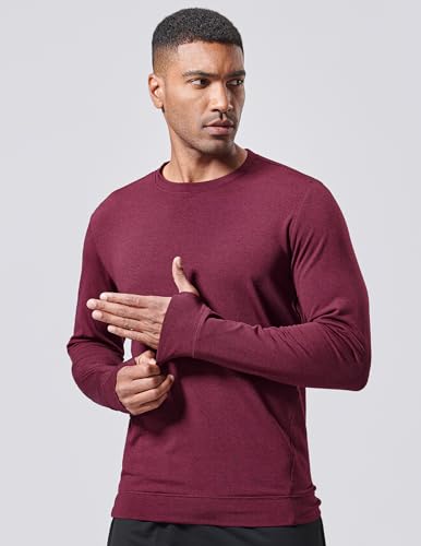 3-Pack Thermal Fleece Active Long Sleeve Shirts for Men, Athletic Crewneck Pullover Sweatshirts2