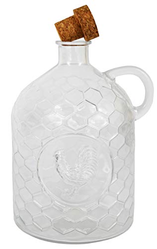 Circleware Rooster 2 Liter Glass Jug Pitcher With Cork Stopper #TOP10